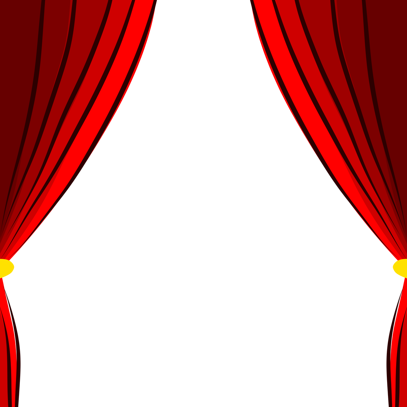 Red stage curtains